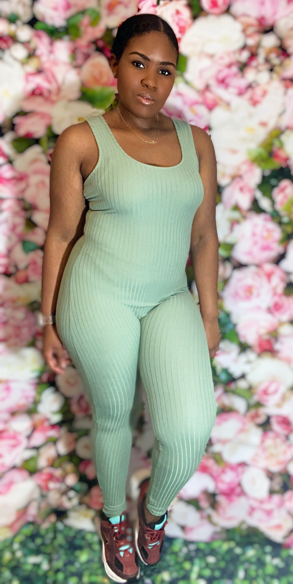 Zelena Ribbed Jumpsuit